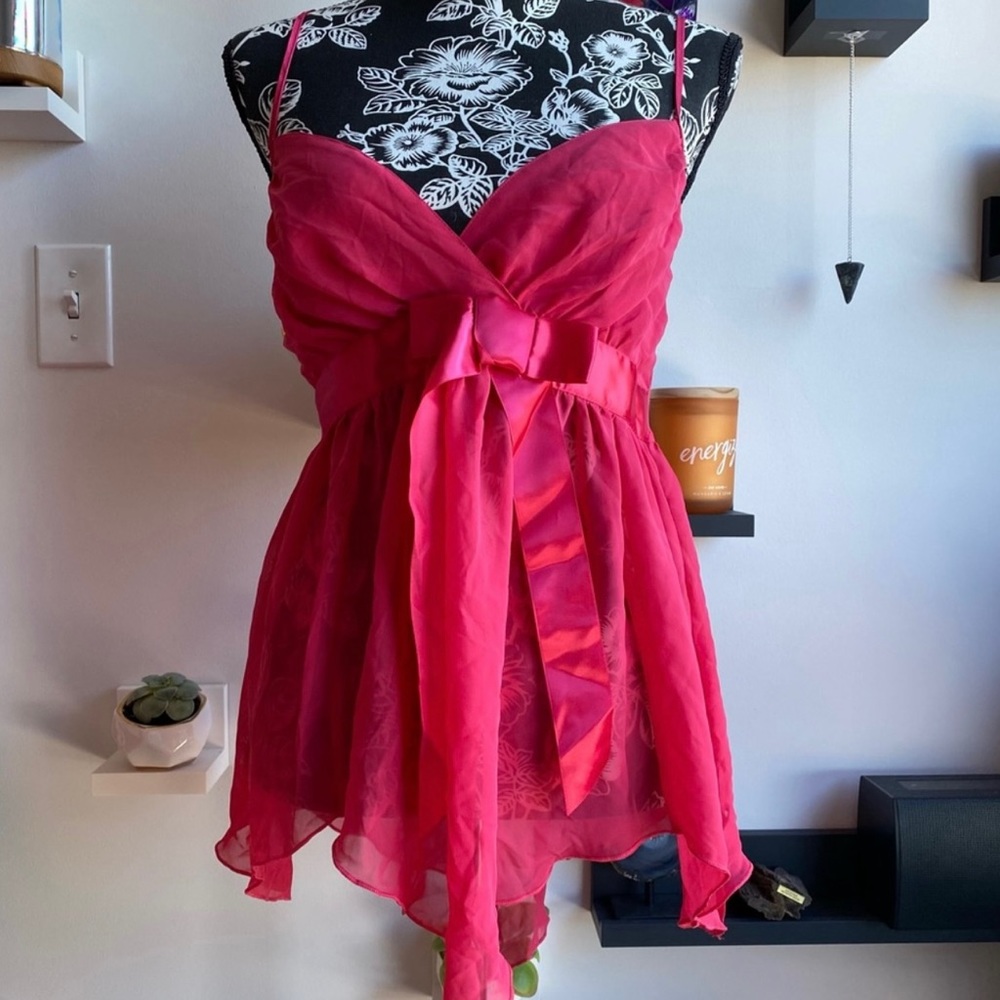 Hot pink babydoll top size M